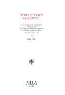 Studi classici e orientali (2023). vol. 69 69